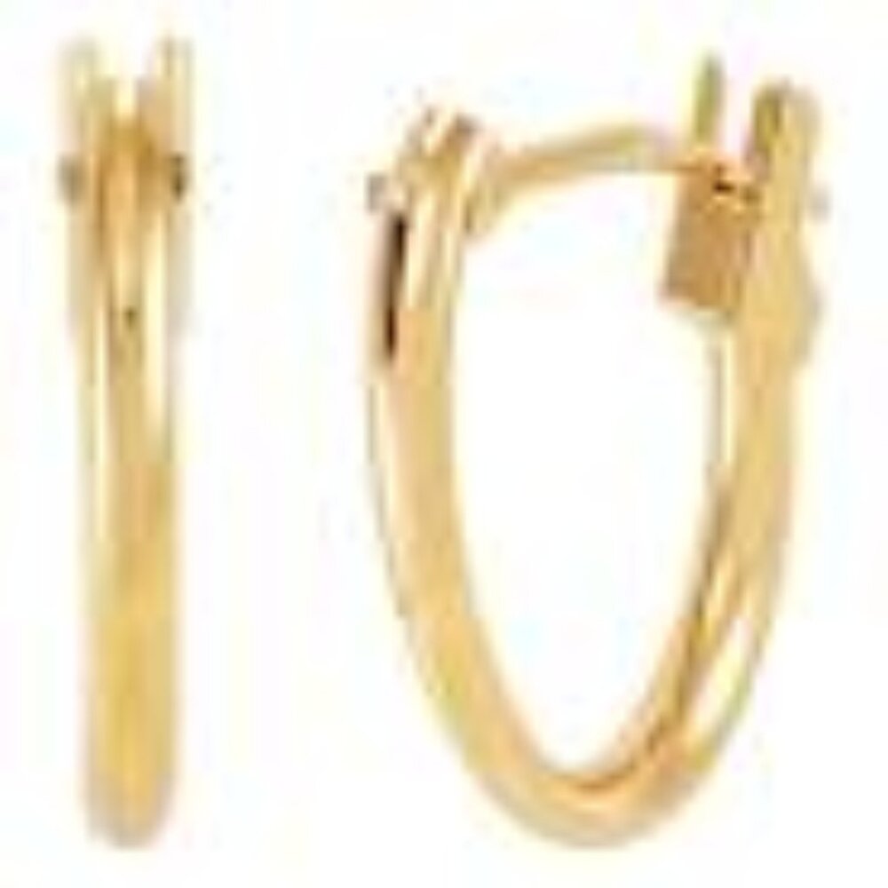 10kt Solid Small Small Hoop Earrings Clip Back Yellow Gold Solid